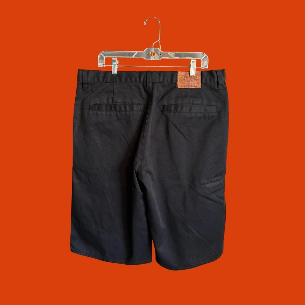 G-Unit Denim Co Mens Black Twill Cargo Shorts Size 38 Y2K Streetwear Baggy